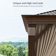 BELLEZE 12x16ft Hardtop Gazebo Brown