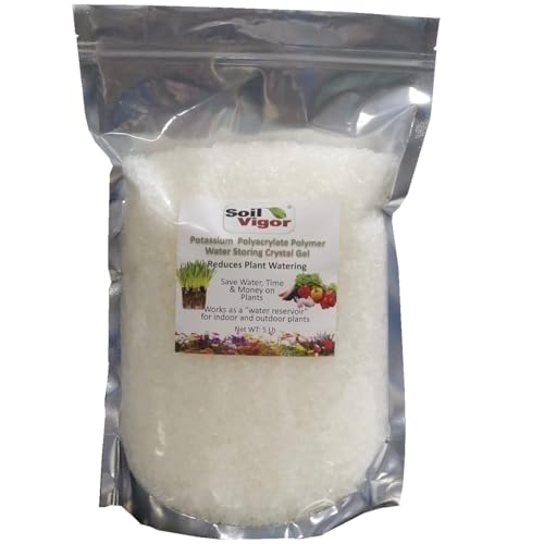 Potassium Polyacrylate – Super Absorbent Water Retaining Crystals for Plants, Lawns & Gardens – Saves Water, Labor & Costs (40, Pounds)