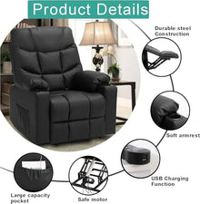 Ergonomic Power Lift Recliner with Heat Massage for Seniors