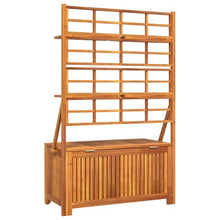 vidaXL Storage Box with Trellis 39"x19.7"x63" Solid Wood Acacia