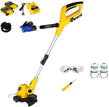 Electric Grass Cutter Household Adjustable Grass Trimmer Lithium Battery String Trimmer Rechargeable Electric Weeder 20V/2.0Ah (Battery : Battery*1) (Battery*2)