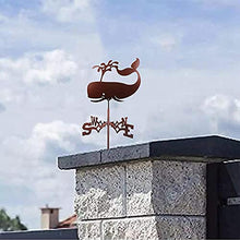 Whale Weathervane Shark Weather Vane Dolphin Ornaments with Arrow Wind Vane Measuring Tool Wind Direction Indicator for Roof Backyard (B) (A)