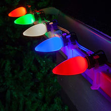 100' C9 OptiCore LED Multi Color Commercial Outdoor Twinkle Christmas Lights – Heavy Duty Twinkle Christmas String Lights; Green Wire (100 Lights, Multicolor Smooth/Opaque)