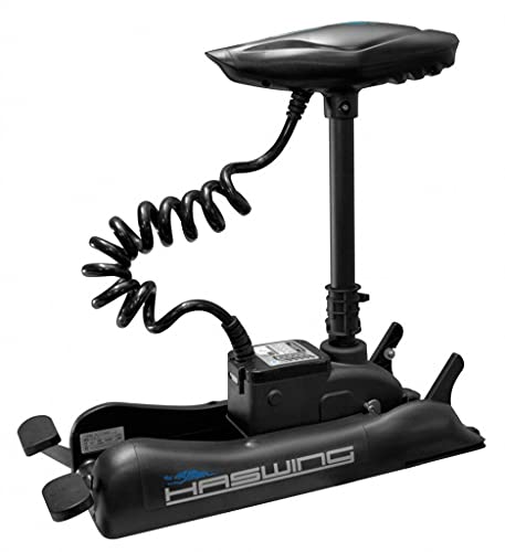 PARKHO HASWING Electric Trolling Motor 12V 55LB 48 Inch Shaft Black w/ Remote Control