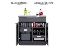 NewAge Products Classic Series 3PC Aluminum Slate Gray Modular Outdoor Kitchen Set - 24" D x 104" W x 35.5" H