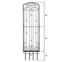 H Potter 8 Ft Freestanding Black Garden Trellis 32" W x 96" H Iron