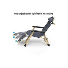 IIPOSAQQ Oversize XL Zero Recliner Padded Patio Lounger Chair Outdoor Zero Patio Lounger Chair Folding Garden Chair Adjustable Recliners Lawn Lounge Chair