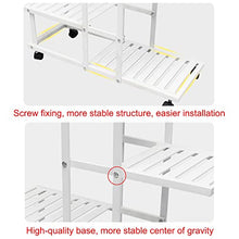 ZXFNVXC Metal 6 Tiered Plant Stand with Wheels and Brake Function Multi Storage Organizer Rack for Indoor and Outdoor Plants Corner Shelf for Easy Transfer and Supplementary Sunlight/Greenery
