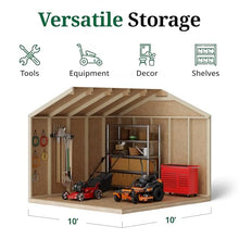 Little Cottage Co. 10x10 Value Workshop Shed with Operable Windows, Outdoor Wood Storage Do-It-Yourself Precut Kit