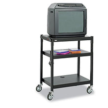 Safco Products Height Cart in Black Finish 8932BL 27.25 by 18.25 by 28.5 to 36.5-Inch