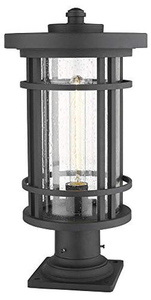 Z-Lite 570PHB-533PM-BK 1 Light Outdoor Pier Mounted Fixture, Black