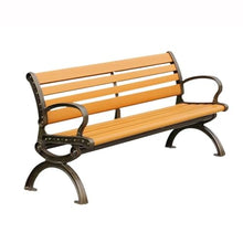 YUHUAWF Park Patio Seat Plastic Wood with Backrest Outdoor Bench Multiple People Leisure Park Aluminum Outdoor Furniture Seating