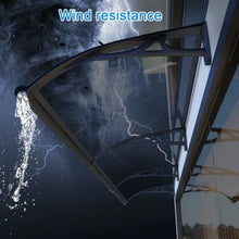 Transparent Window Awning with Polycarbonate Panel and Aluminum Frame (59"x236")