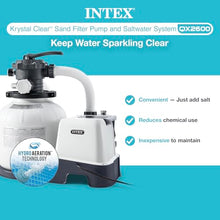 Intex 26679EG Krystal Clear 2650 GPH Sand Filter Pump for Above Ground Pools Bundled with OptiFlow 3 Pack Premium Pure Silica Filter Sand, 50 lb Bags