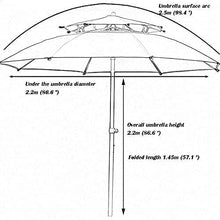 Housewares Sun Parasol Umbrella Garden Outdoor Parasol with Push Button Tilt and Crank,Patio Umbrella for Balcony Table, Deck, Backyard, Swimming Pool, Garden (Color : Blue) (Red)