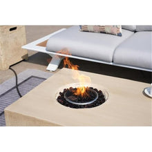 Patio White Aluminum 7-Person Outdoor Seating Group with Fire Pits