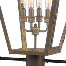 Quoizel Rue De Royal Outdoor Post Lantern 26 Inch 4-Light Industrial Bronze