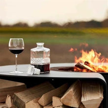 FURUIM2024M Electric Fireplaces Outdoor Fireplace, Round Wood Fire Pit with Storage, Modern Stainless Steel Wood Burning Firepit for Outside Backyard Patio Deck and Garden Good for Winter(100cm)