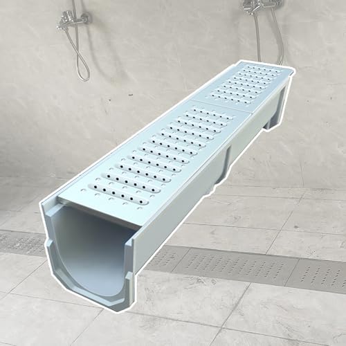 Sewer Drain Cover,Efficient Shower with Porous Grille - U-Shaped Grate for Fast Drainage, Indoor & Outdoor Use