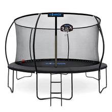 Campior 14ft Pumpkin Trampoline with Basketball Hoop Black