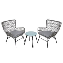 Alpine Corporation Outdoor Resin Wicker Conversation Set with Cushions