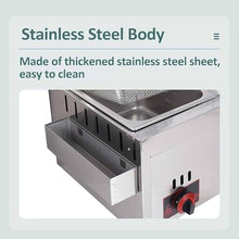 QIANG Professional Lpg Gas Fryer,Commercial Lgp Fryer,Thick Stainless Steel Fryer with Baskets and Lids,Adjustable Firepower and Temperature Contro,for Home and Commercial 20L