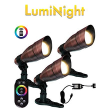 LumiNight 3-Pack 9W Color Changing Bronze Fountain Light Kit, 200 Ft Cord
