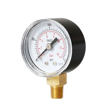 Dial Type Barometer Dial Type Pressure Gauge Bottom Mount 15/30/60/100/160 /200/300 PSI & Bar Useful(0-15psi)