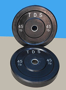 TDS Premium Quality Virgin Rubber Bumper Plate Set for CrossFit Training