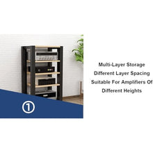 YHdtUO Adjustable 3Tier Open Storage Rack Versatile & Media Shelf Durable Display Stand for Home & Office Stylish Red Organization Solution Perfec,Black-3 Tier