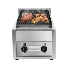 Commercial Gas Grill Adjustable Temperature Stainless Steel Heavy Duty Countertop Gas Grill with Large Grill Pan