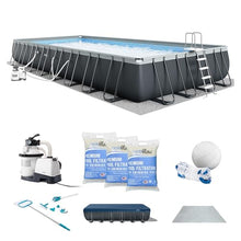 Intex 26377EH Ultra XTR 32ft x 16ft x 52in Above Ground Swimming Pool Set with Sand Filter Pump and OptiFlow 50lb Premium Filter Sand (3-Pack)