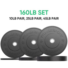 FringeSport MILSPEC Bumper Plates Set Black 100lb-260lb