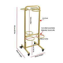 OJKJGYTF Flower Stand Outdoor - Plant Stand Indoor, Iron Plant Flower Display Stands Shelf with 4 Rubber Caster/Wheel, Corner Plant Shelf with 6 Plastic Flower Pots, Moving Metal Plant Cart