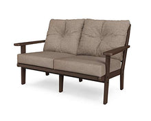POLYWOOD® Lakeside Deep Seating Loveseat in Mahogany/Spiced Burlap