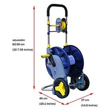 Garden Hose Reel Cart with Hose,Household Car Wash ABS+Aluminum Alloy Splicing Water Pipe Cart Rack, Retractable Garden Watering (20M)