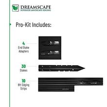 Dreamscape PRO Aluminum Landscape Edging - Easy Install Professional Border - 80ft Total - Black Anodized