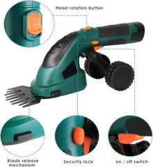7.2V 2-in-1 Cordless Telescopic Hedge and Grass Trimmer