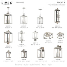 Livex Lighting 20584-91 3-Light Outdoor Wall Lantern, Brushed Nickel