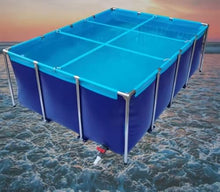 JYXYXSCP Aquarium Pool Pond with Viewing Panel, PVC Canvas W/Steel Frame for Display Show Tank,PVC Aquaculture Fish Tank Pond (1 * 0.6 * 0.5m)