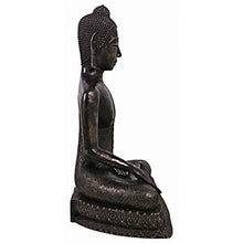 Design Toscano Sukhothai Sitting Asian Man Garden Statue 32 Inches Bronze