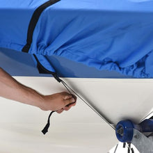 Budge American Flagship Ripstop Boat Cover V-Hull Fishing Boats 22'-25' Long Blue