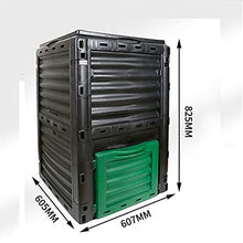 300L Outdoor Compost Bin Lid Food Waste Rubbish Home Recycling Garden Composter