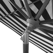 OROTLECT 11 Foot Grey Patio Umbrella With Aluminum Ribs Crank Lift In Cabana Classic Sunbrella