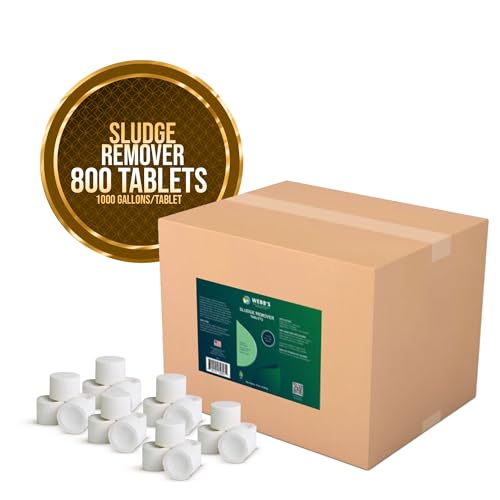 Pond Muck and Sludge Remover Treatment - Beneficial Bacteria Pond Cleaner and Sludge Removal Tablets for Fish Pond and Lake Applications - 800 Tablet Box