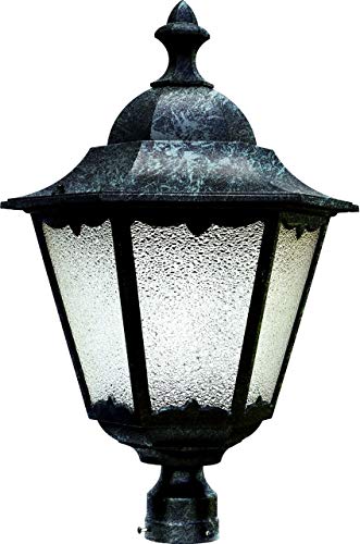 Dabmar Lighting GM893-VG Post Top Fixture, 100W Mh 120V, Black Finish