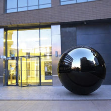 YDJIANCAI 1 Pcs Gazing Globe Mirror Ball, Polished Reflective Smooth Garden Ball Sphere, Colorful and Shiny Addition to Any Garden Or Home Decoration, Black(Size:20.47in/52cm)