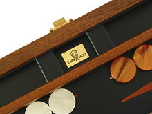 Zaza & Sacci Wood Backgammon Board Game Set Medium Brown/Black 16 Inch
