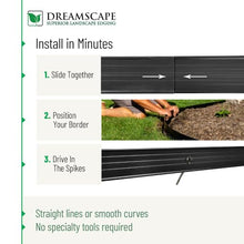 Dreamscape E-Z Edge Aluminum Landscape 72' Edging Kit, 12 Strips, 6' Each