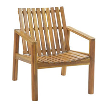 Christopher Knight Home Mabel Outdoor Acacia Wood Lounge Chairs with Arms, Solid Patio Chairs Set of 2 with Slatted Back & Curved Seat, Modern Wooden Outdoor Chairs for Patio Deck Balcony, Teak